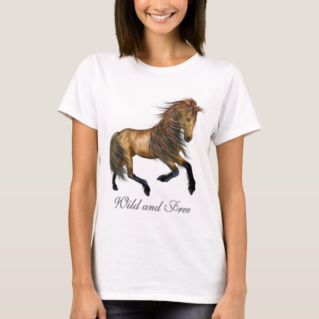 Wild and Free Horse T-Shirt (Front)