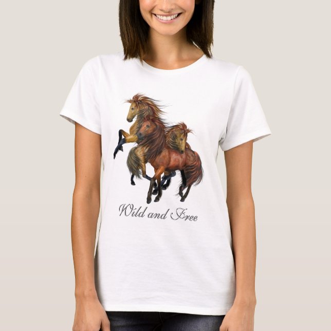 Wild and Free Horses T-Shirt (Front)