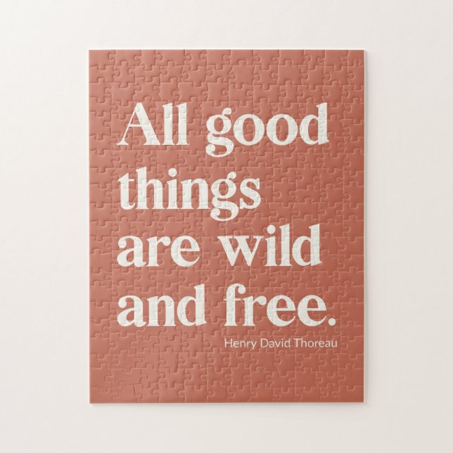 Wild and Free Inspirational Positivity Quote Jigsaw Puzzle (Vertical)