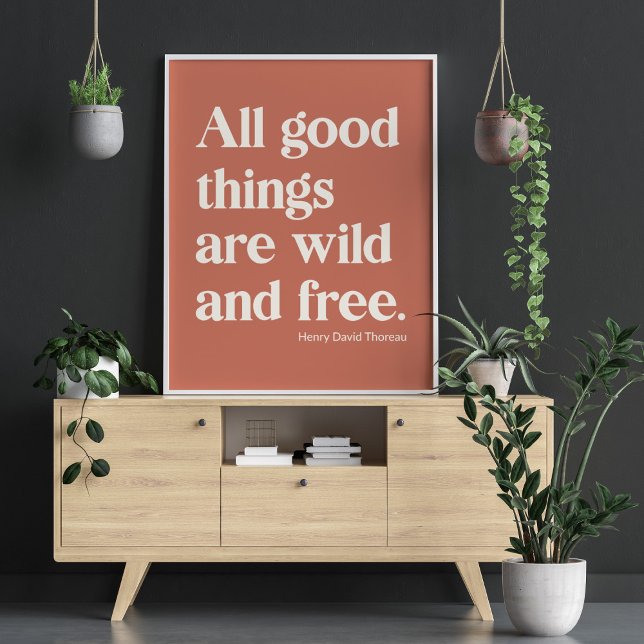 Wild and Free Inspirational Positivity Quote Poster (Creator Uploaded)