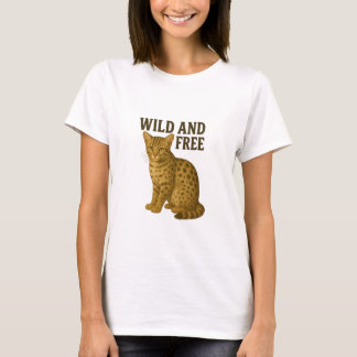 Wild and Free Leopard Cat  T-Shirt