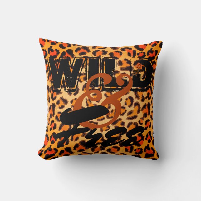 Wild and Free -Leopard Print Cushion (Front)