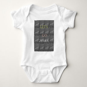 Wild and Free Let's Go!: A Zebra's Journey Baby Bodysuit