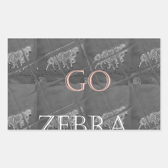 Wild and Free Let's Go!: A Zebra's Journey Rectangular Sticker (Front)