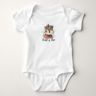 Wild and Free Native Fox Baby Bodysuit