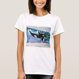 Wild and free Orca Watercolor Women'sT-Shirt T-Shirt