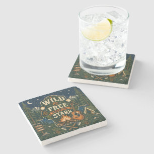 Wild And Free Under The Stars Stone Coaster