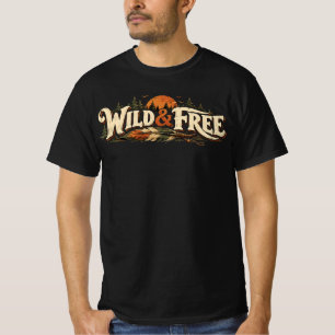Wild and Free Vintage Outdoor Adventure T-Shirt