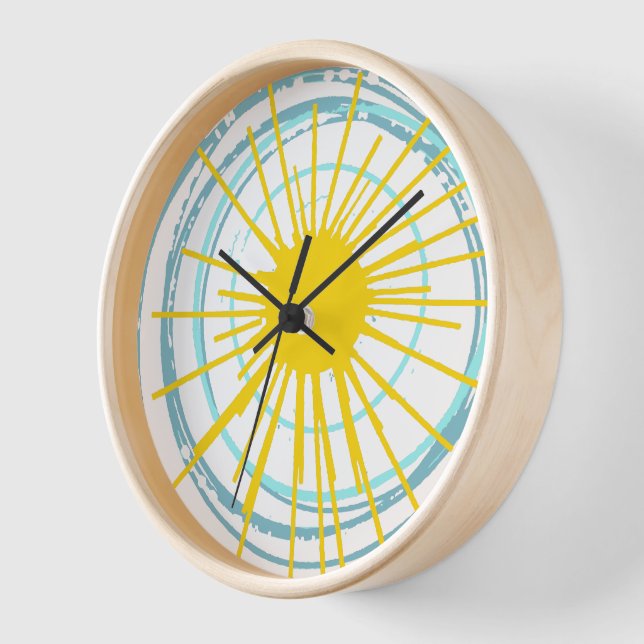 Wild and Free You Are My Sunshine Wall Clock (Angle)