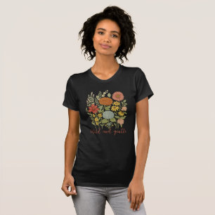 Wild and Gentle floral bohemian T-shirt Inspiring
