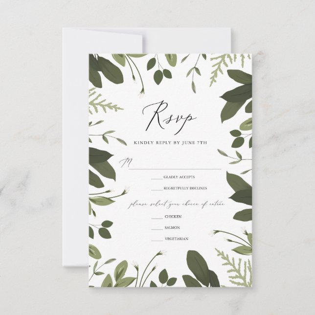 Wild and Green RSVP Card (Front)