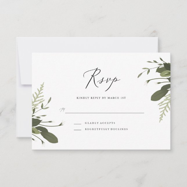 Wild and Green RSVP Card (Front)