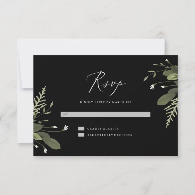 Wild and Green RSVP Card (Front)