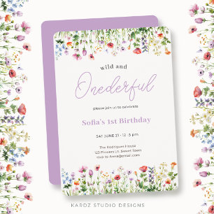 Wild and Onederful First Birthday Invitation
