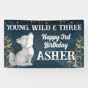 Wild and three wolf party  banner
