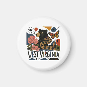 Wild And Wonderful West Virginia Folk Art Magnet