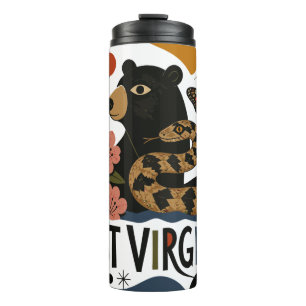 Wild And Wonderful West Virginia Folk Art Thermal Tumbler