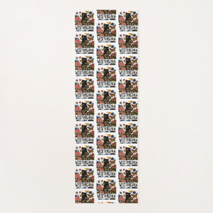 Wild And Wonderful West Virginia Folk Art Yoga Mat