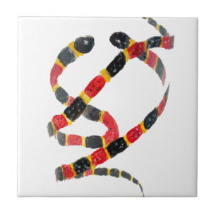 Wild Animal Art Coral Snake Tile
