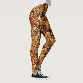 Wild Animal Collage Safari Bachelorette ID1149 Leggings