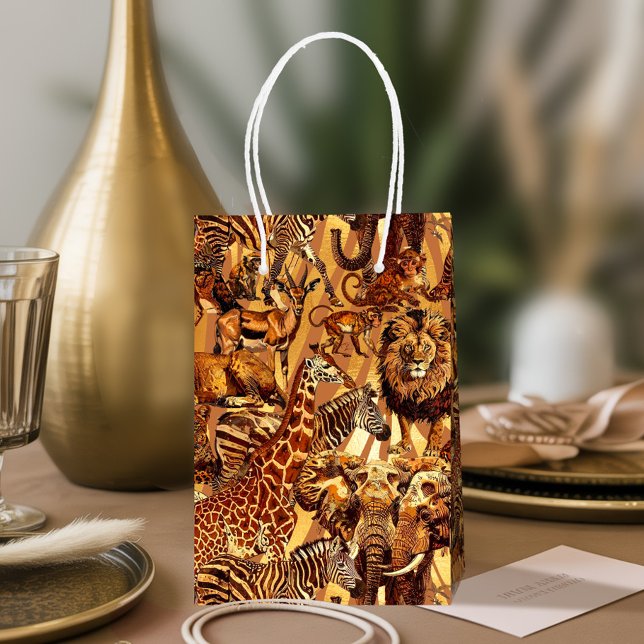Wild Animal Collage Safari ID1149 Medium Gift Bag (Creator Uploaded)