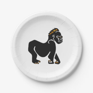 Wild Animal - Cool Mountain GORILLA -Wildlife - Paper Plate