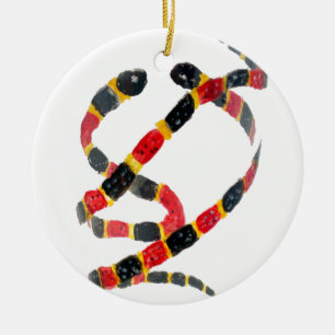 Wild Animal Coral Snake Ceramic Tree Decoration