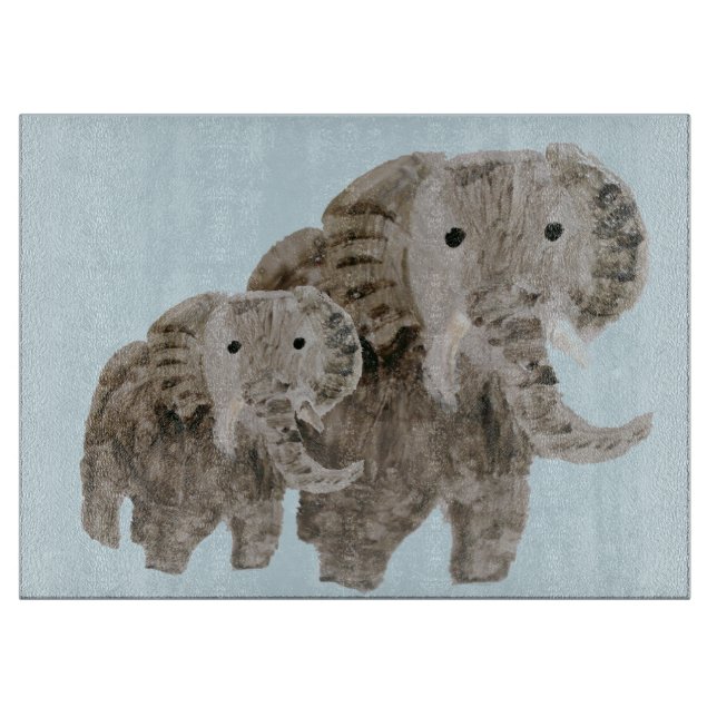 Wild Animal Elephant Art Cutting Board (Front)