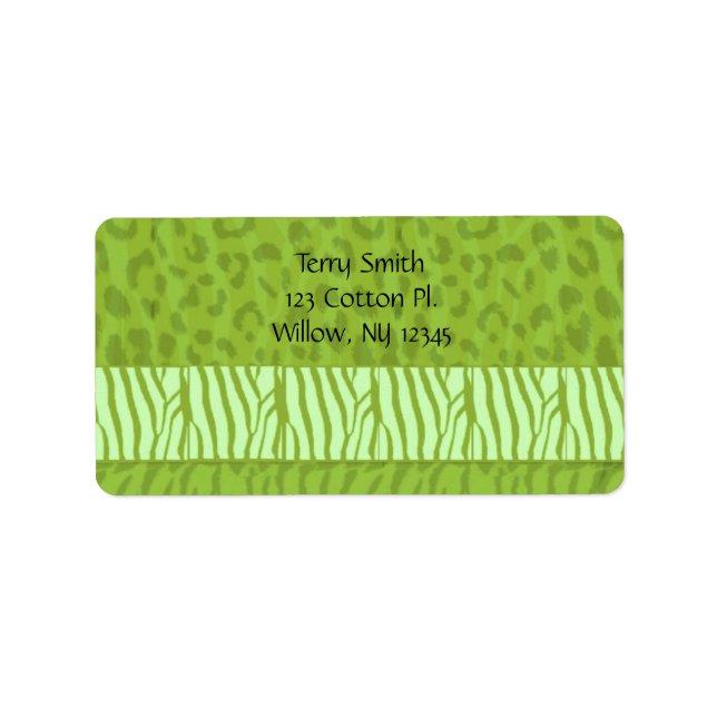 Wild Animal Fur Pattern Label (Front)