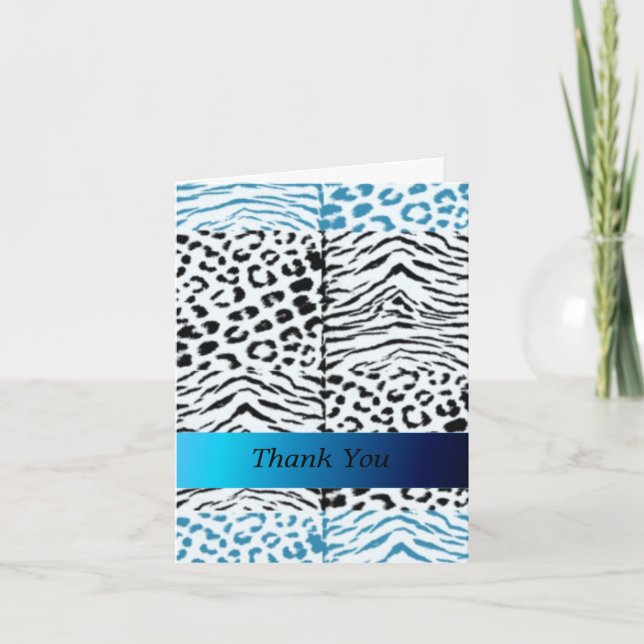 Wild Animal Fur Pattern Thank You Card (Front)
