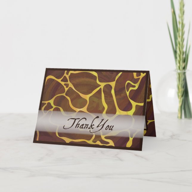 Wild Animal Giraffe Thank You (Front)