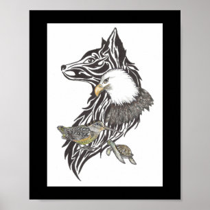 Wild Animal Guides Print Premium (canvas gloss)