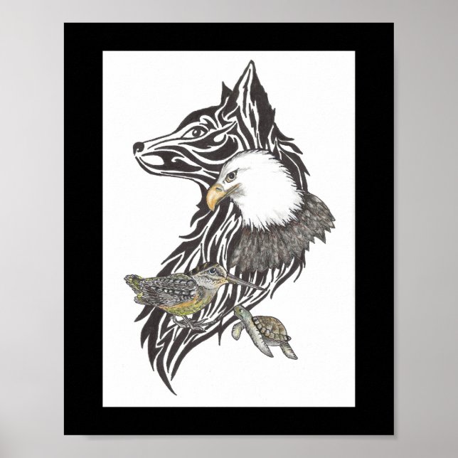 Wild Animal Guides Print Premium (canvas gloss) (Front)