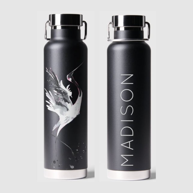 Wild Animal Heron Bird Species Impressionist Art Water Bottle (Creator Uploaded)