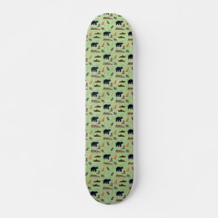 wild animal pattern skateboard