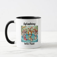 Wild Animal Pool Party Design Mug