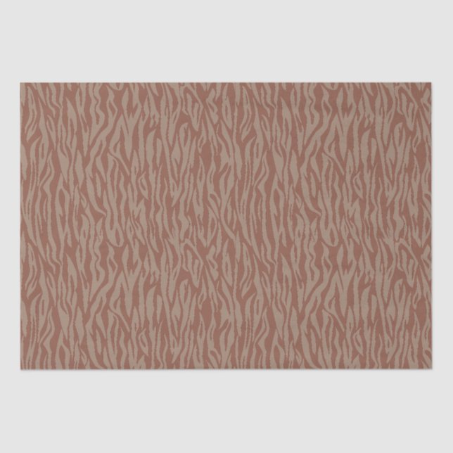 Wild Animal Print Brown Safari theme Tissue Paper (Front)