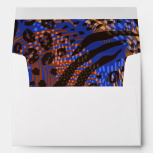 Wild Animal Print Pattern Lined Envelope