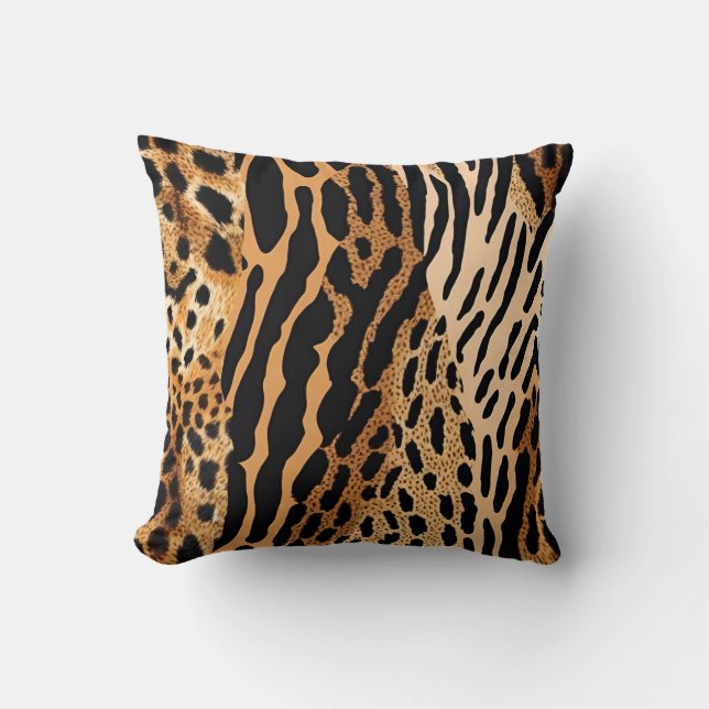 Wild Animal Spotted Asymmetric Pattern Design 1 Cushion (Front)
