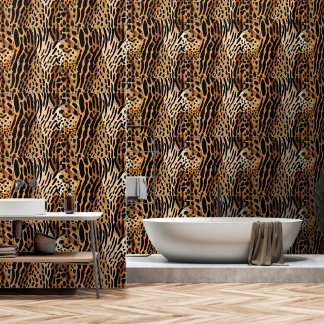 Wild Animal Spotted Asymmetric Print Design 1 Wallpaper