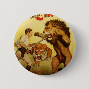 Wild Animal Tamer 6 Cm Round Badge