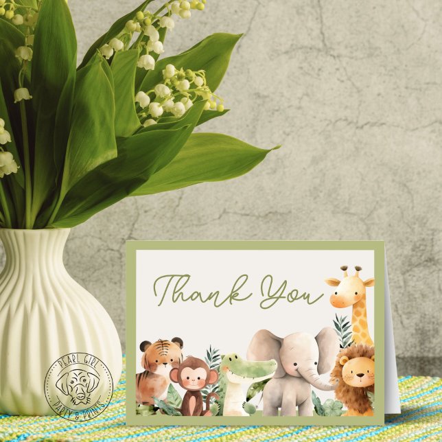 Wild Animal Thank You Card (Creator Uploaded)