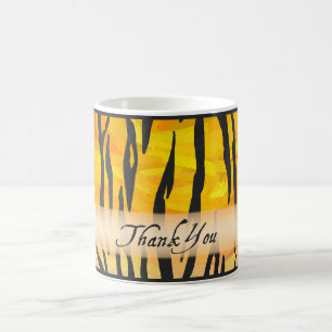 Wild Animal Tiger Stripe Thank You Coffee Mug