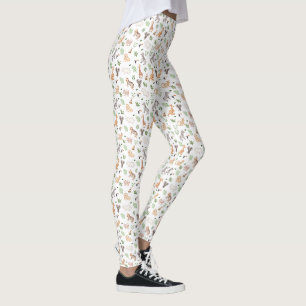 wild Animal With Jungle Tree pattern Leggings