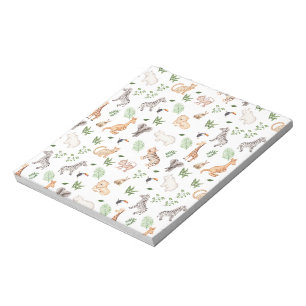 wild Animal With Jungle Tree pattern Notepad
