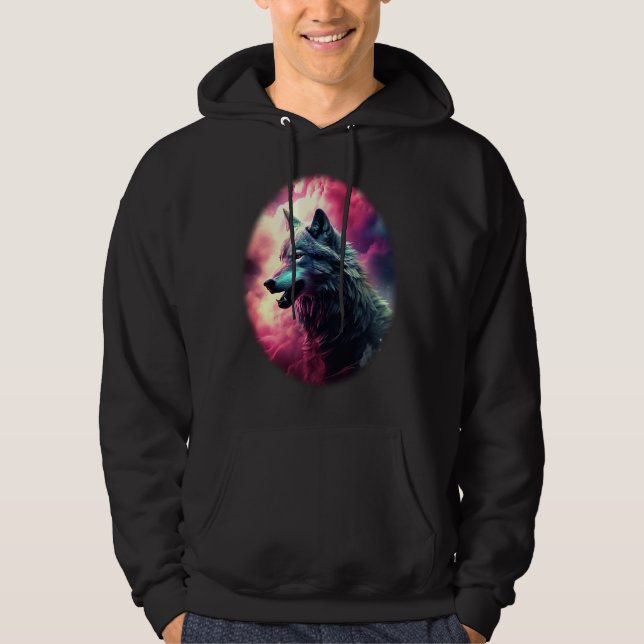 Wild animal wolf  hoodie (Front)