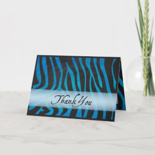Wild Animal Zebra Thank You Card
