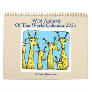 Wild Animals 2021 Calendar from Denis Gaston Art