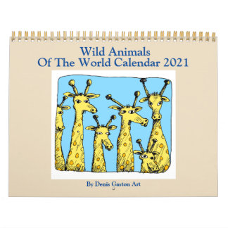Wild Animals 2021 Calendar from Denis Gaston Art
