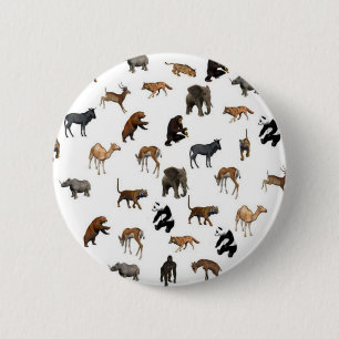 Wild Animals 6 Cm Round Badge